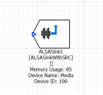 ALSA Sink module on the canvas
