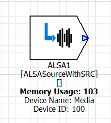 ALSA Source module on the canvas