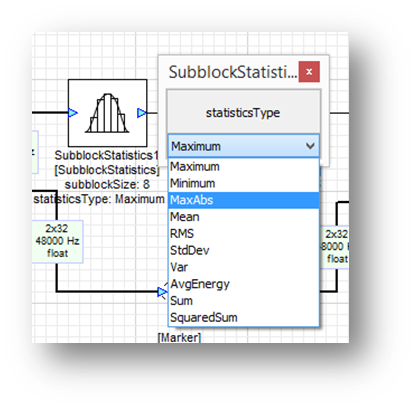 Figure: Inspector showing statistic selection