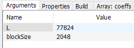 L Argument Value