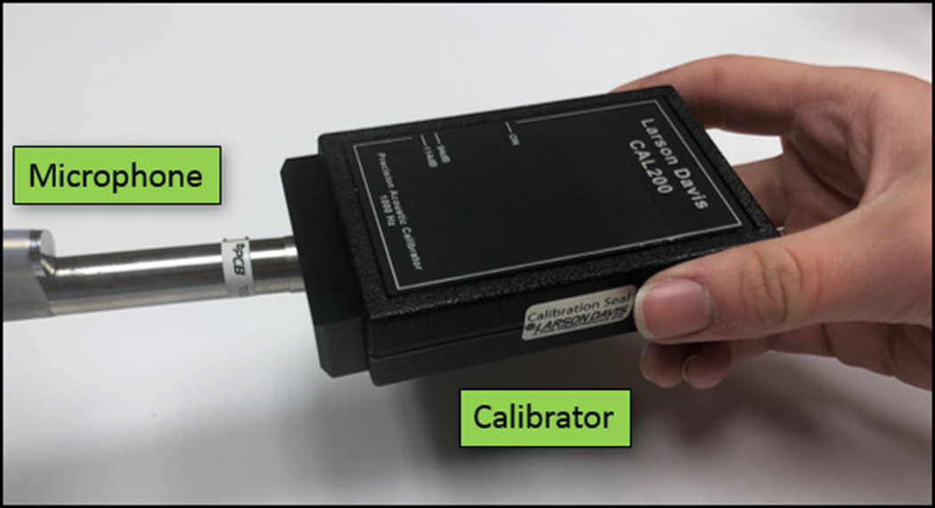 Figure 6 – Microphone and Calibrator