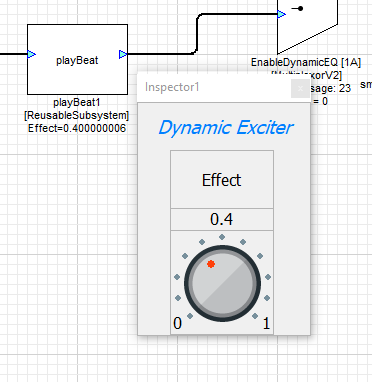 Figure 2: PlayBeat Reusable Subsystem inspector window
