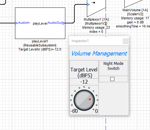 Figure 2: PlayLevel Reusable Subsystem inspector window
