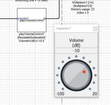 Figure 2: PlayVolumeControl Reusable Subsystem inspector window