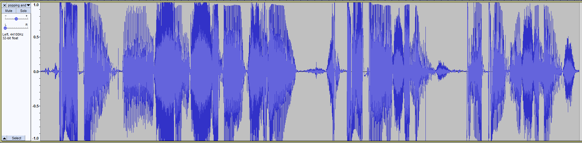 Waveform with pops and sibilance
