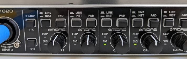 UMC1820 Microphone Gain Levels