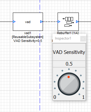 Figure 2: VAD Reusable Subsystem inspector window